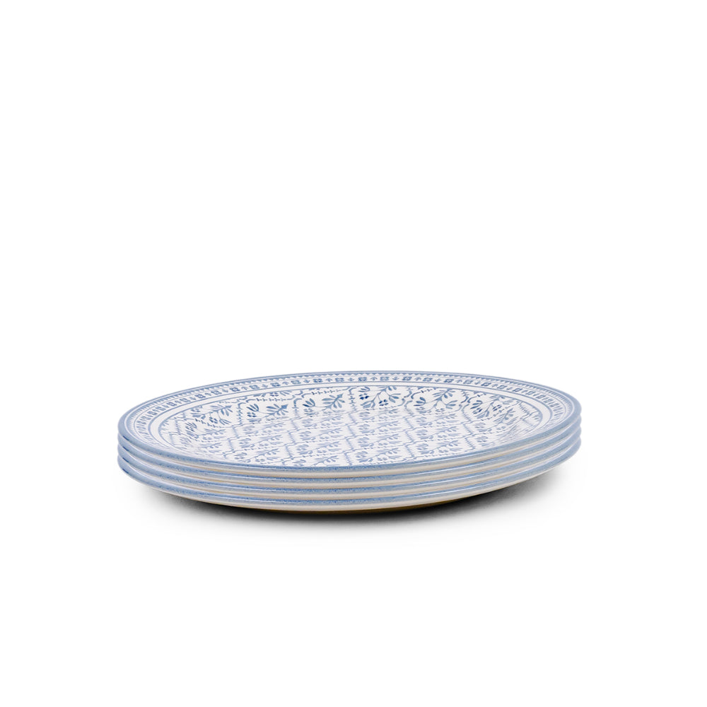 Claytan Plethora 9 inch Ceramic Soup Plate (Grey & White, Set Of 1)