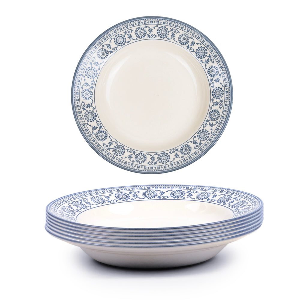 Claytan Plethora 8 inch Ceramic Salad Plate (Grey & White, Set Of 1)