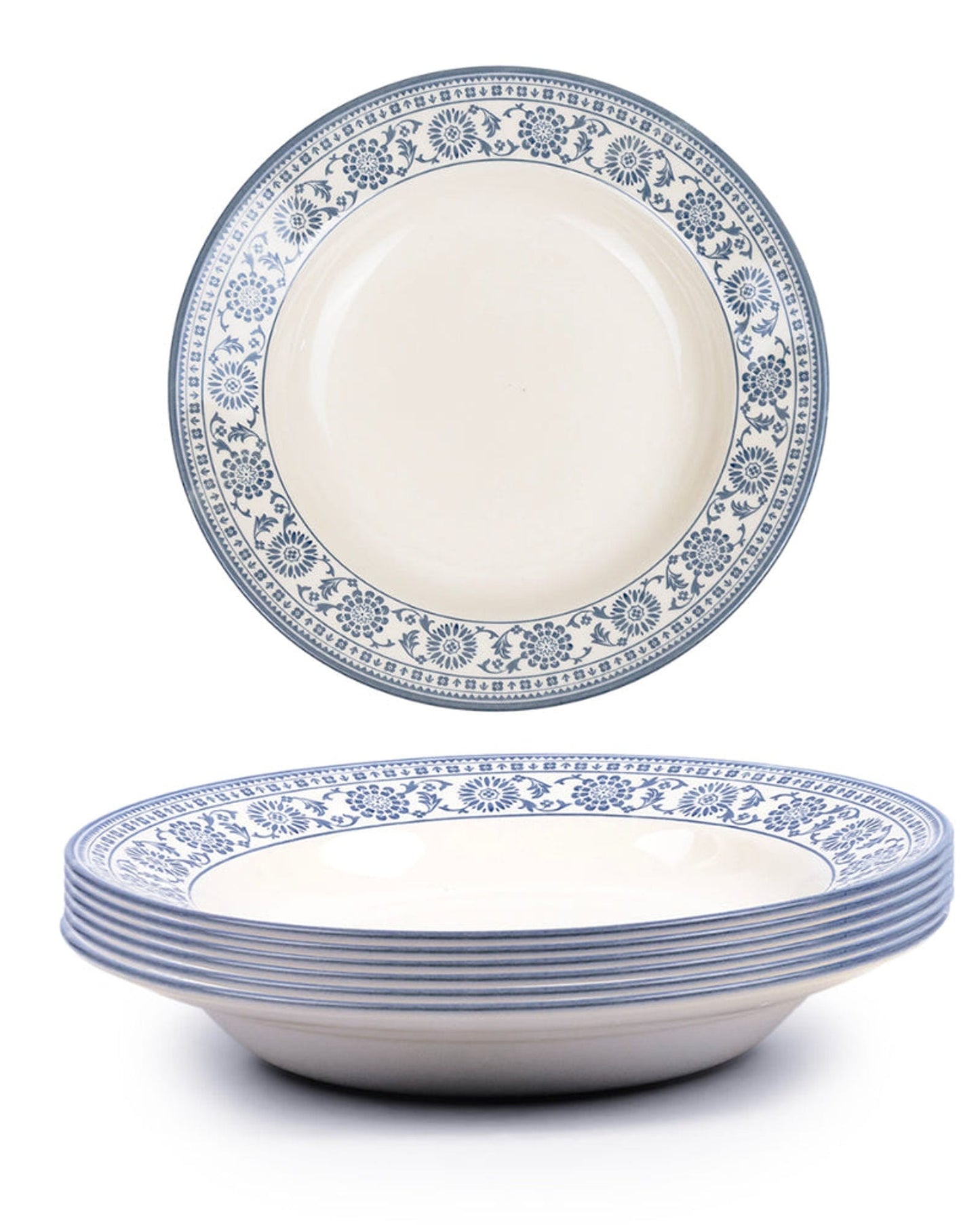 Claytan Plethora 8 inch Ceramic Salad Plate (Grey & White, Set Of 1)