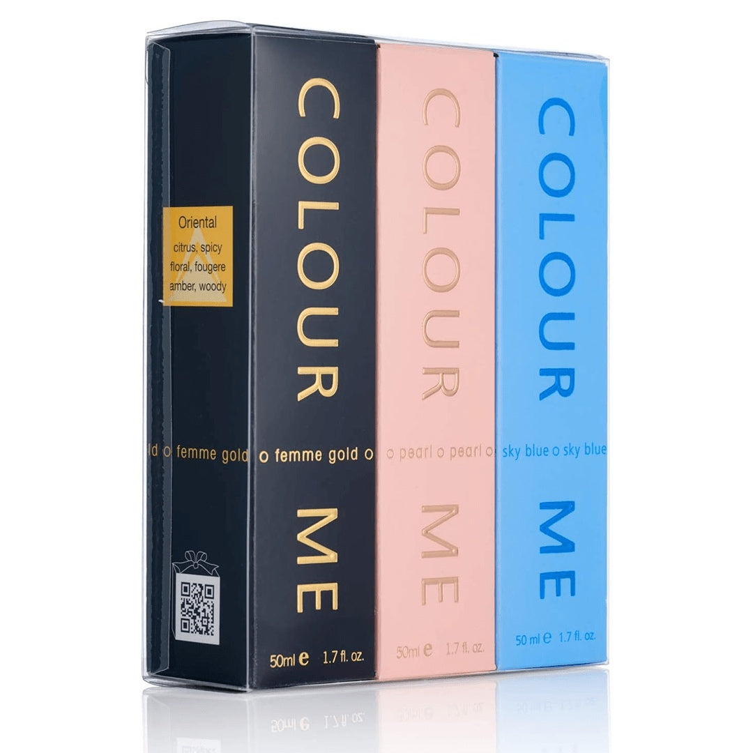 Colour Me Female Edp 50Mlx3 (Femmegold)/Sky Blue/Popart