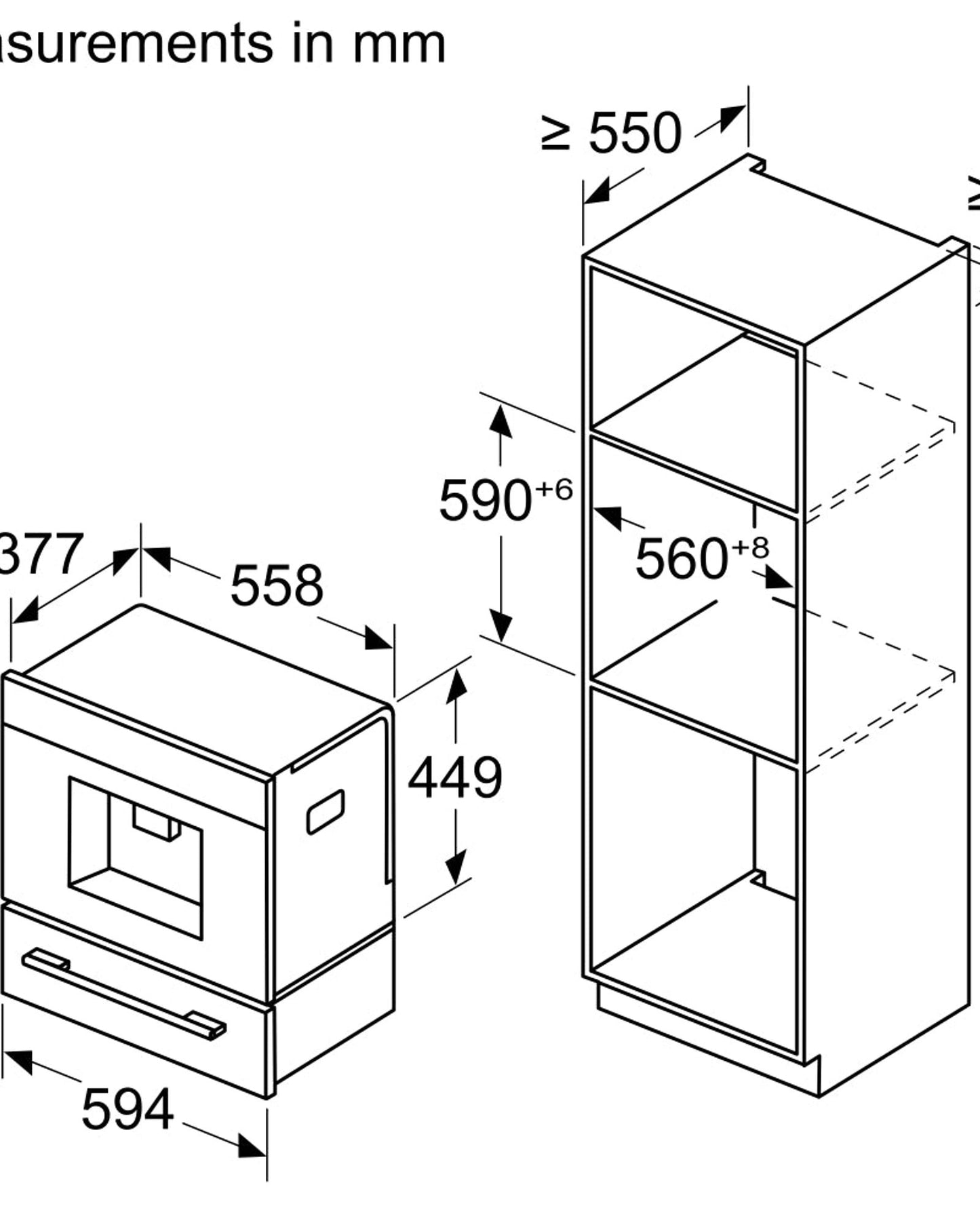 Bosch Series 8 Built-In Fully Automatic Coffee Machine