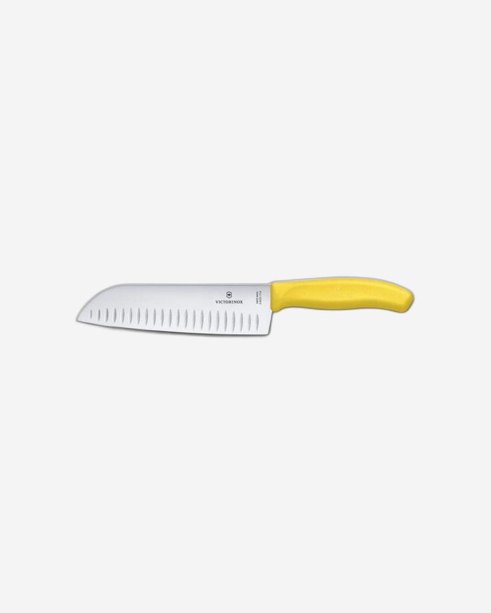 Victorinox Swiss Classic Sankotu Knife With Fluted Edge Yellow Nylon Handle Blade 17cm - 6.8523.17L8B