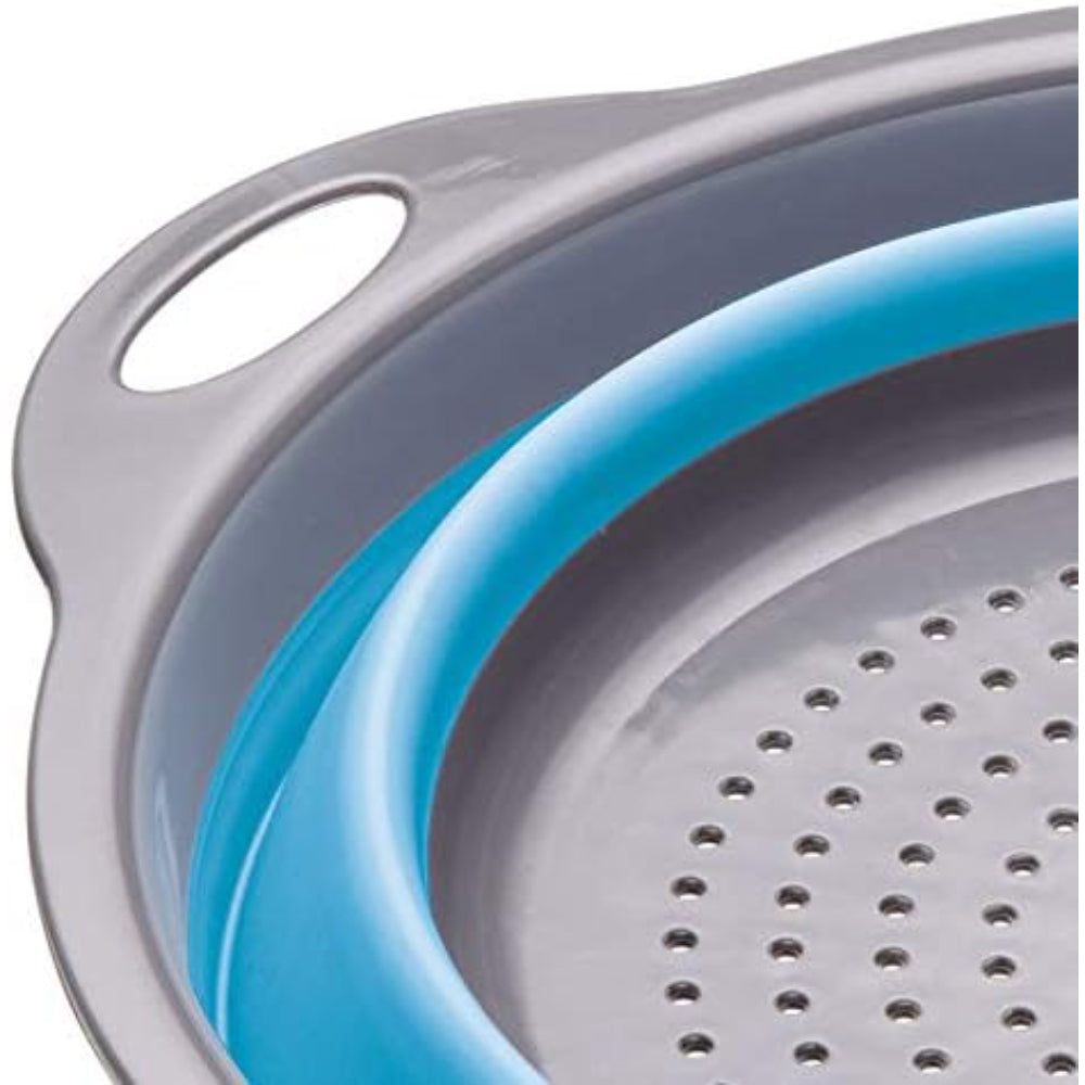 Cw Br Colander 24Cm Collapsible Blue