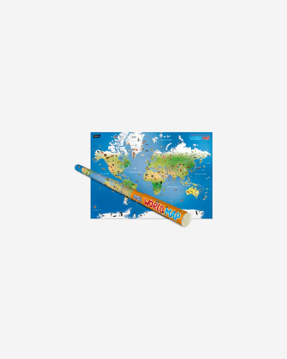 Children'S Illustrated World Map