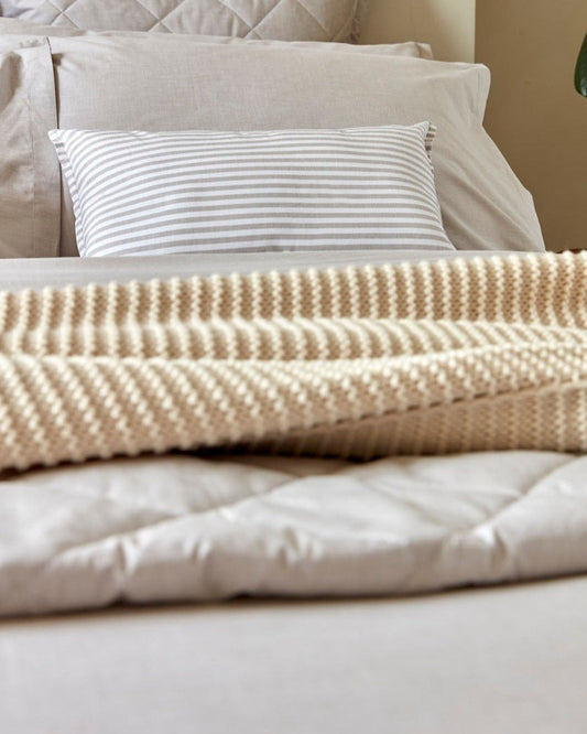 Christy "Stornoway Chambray" Duvet Cover Sets in Stone (Beige)