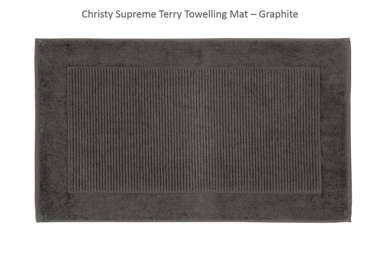 Christy Supreme Bath & Mat Graphite