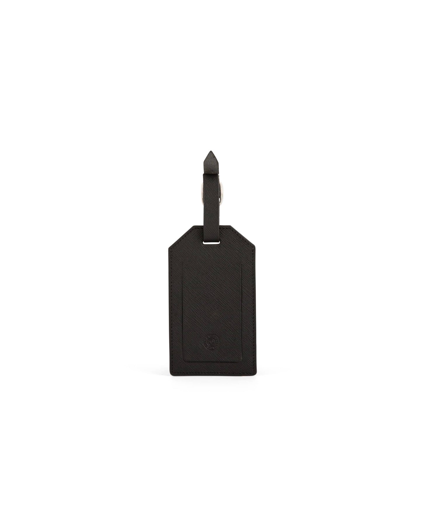 Cross Saffiano Leather Luggage Label - Black