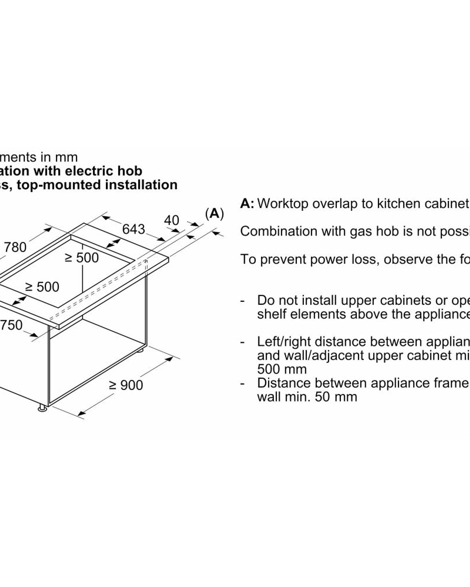 Bosch Series 8 Downdraft Hood 80 cm 30 Watts, Clear Glass Black DDW88MM60B
