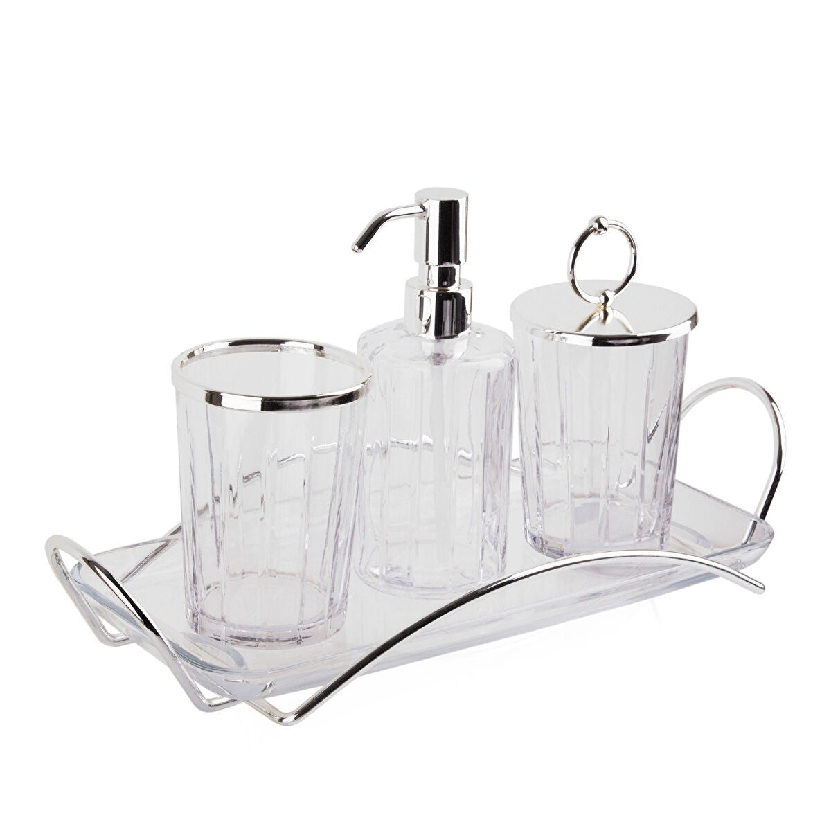 Decorium Accademia Platinum Bath Accessories Set 4 Pcs