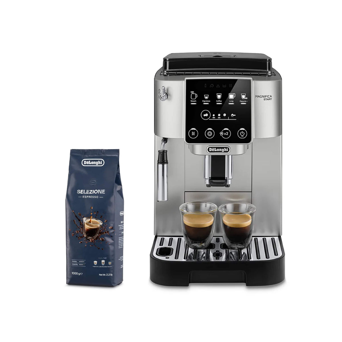 DELONGHI MAGNIFICA START SILVER - ECAM220.31.SB+ SELEZIONE COFFEE BEANS 1KG - DLSC6167 - AS00000180