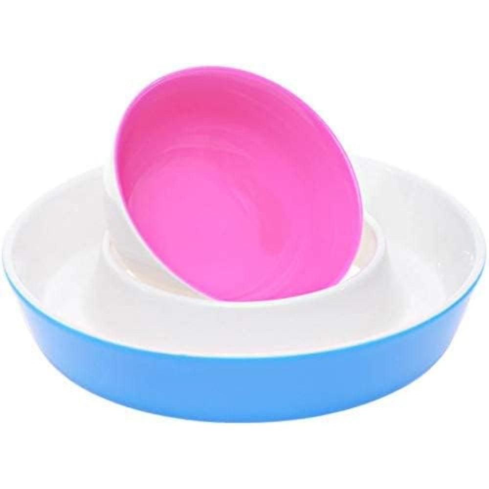 Shallow Swirl Porcelain Bowl Set, 2-Piece Elegant White Serving Bowls