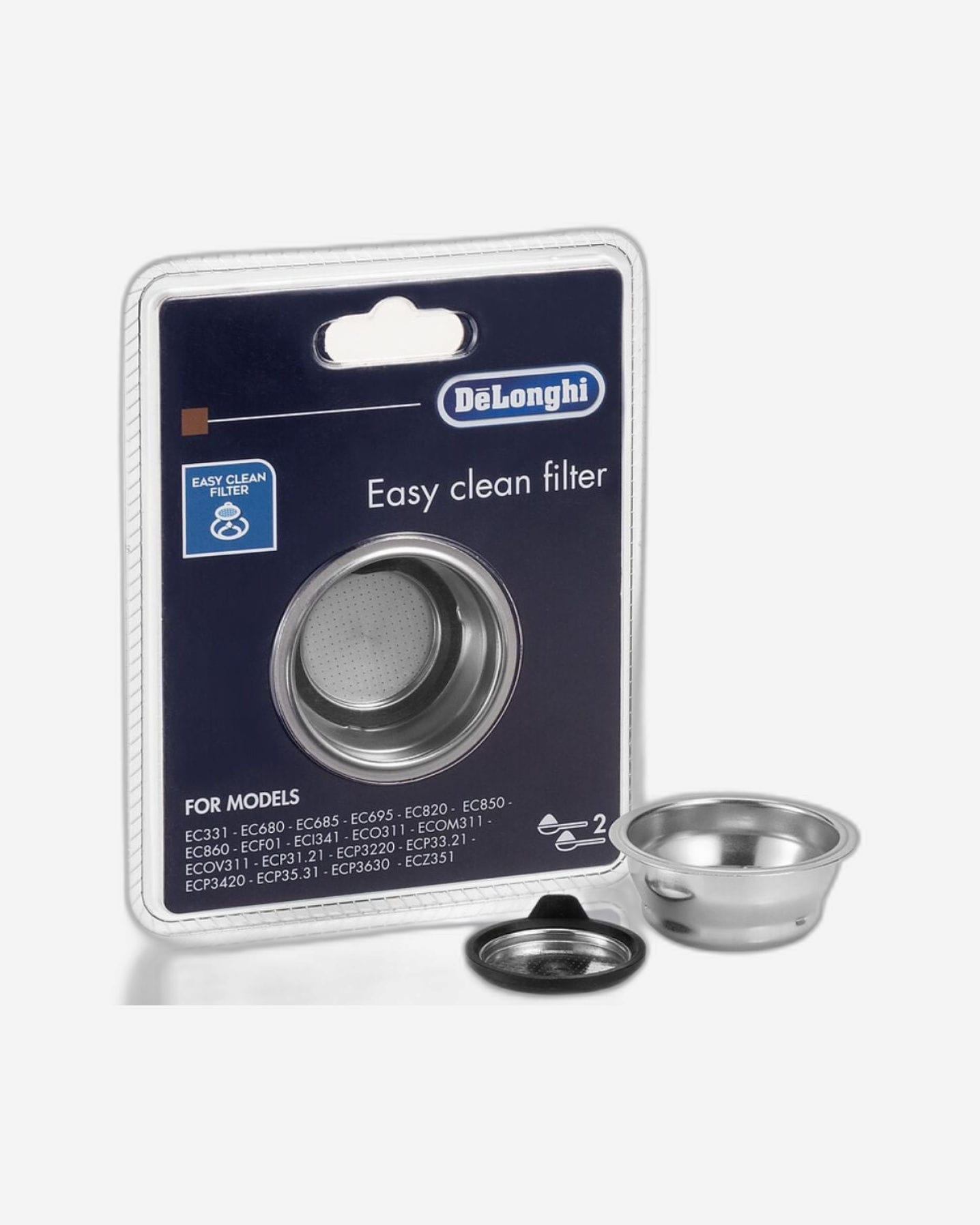 De'Longhi Easy Clean 2 Cup Filter for Espresso Machines