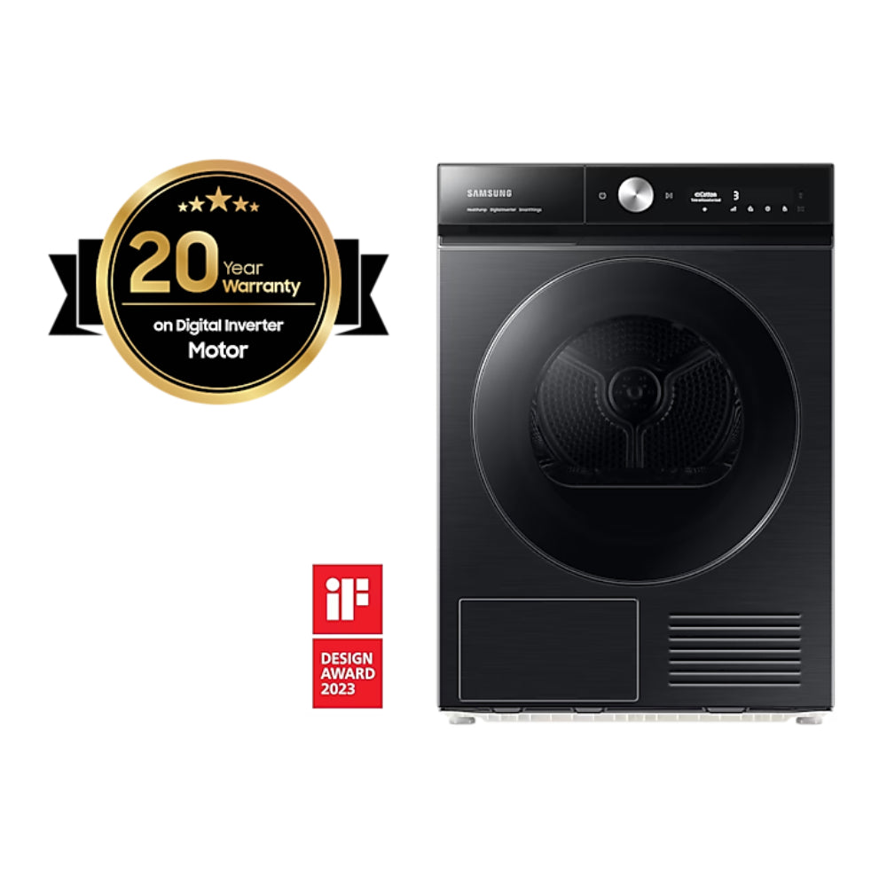 Samsung Dryer with AI Dry, 9 Kg, Black, DV90BB9440GBGU