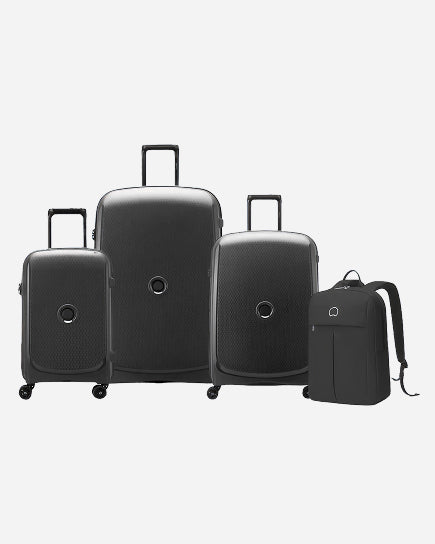Delsey Paris Belmont Plus Non Expandable 3Piece Luggage Set + Free Agreable Backpack