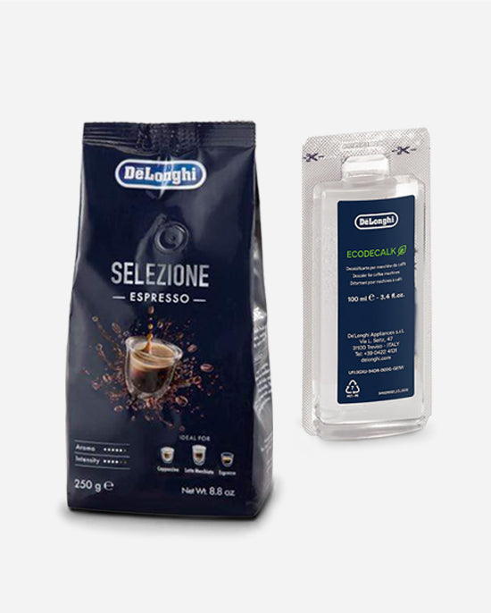 De'Longhi La Specialista Opera Espresso Machine Bundle, Coffee Beans & EcoDecalk Mini Included, Metal – EC9555.M + AS00000172 + 183055