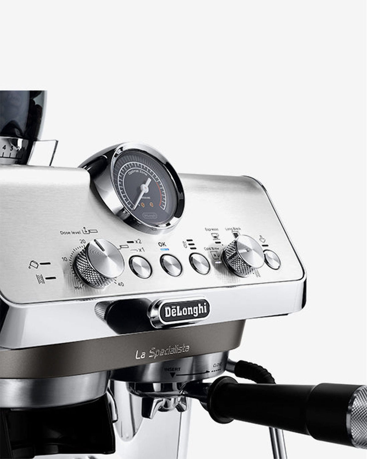 De'Longhi La Specialista Arte Evo Espresso Coffee Machine, Cold Extraction & Built-in Grinder, Silver – EC9255.M