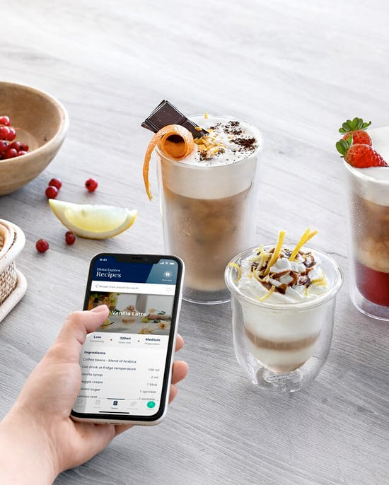 De'Longhi Eletta Explore Bean to Cup coffee machine with Latte cream Hot and cool Technology, Cold extraction technology, with 3.5"TFT display and soft control, wifi connectivity-Titanium,ECAM450.86.T (UAE ESMA Certified)