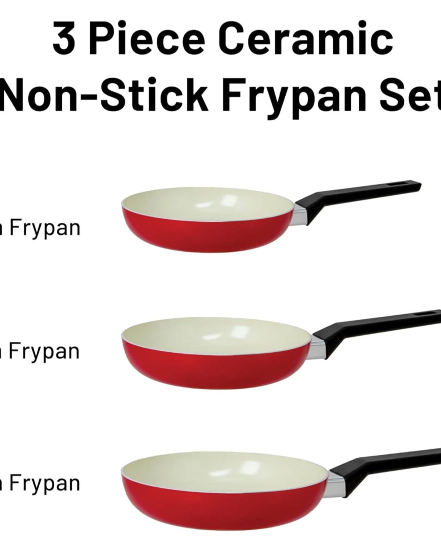 Fresh Choice Carmine Frypan Set 3Pc