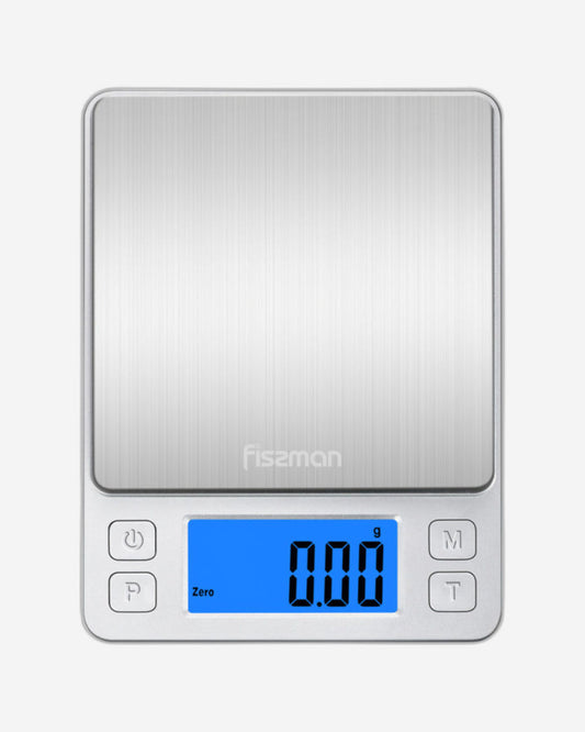Fisman Electronic Kitchen Scales 14x10.5x1.7cm with Two Additional Trays