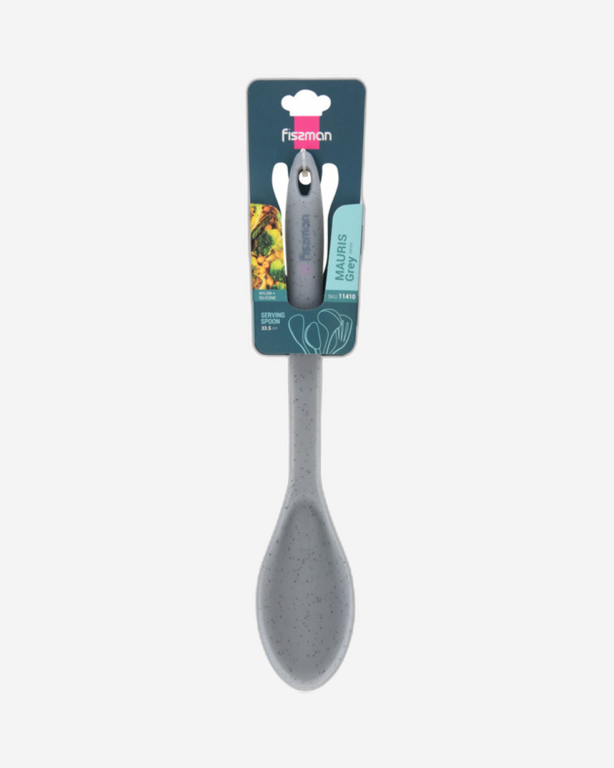Fissman Serving Spoon Mauris Grey 33.5cm (Nylon + Silicone)