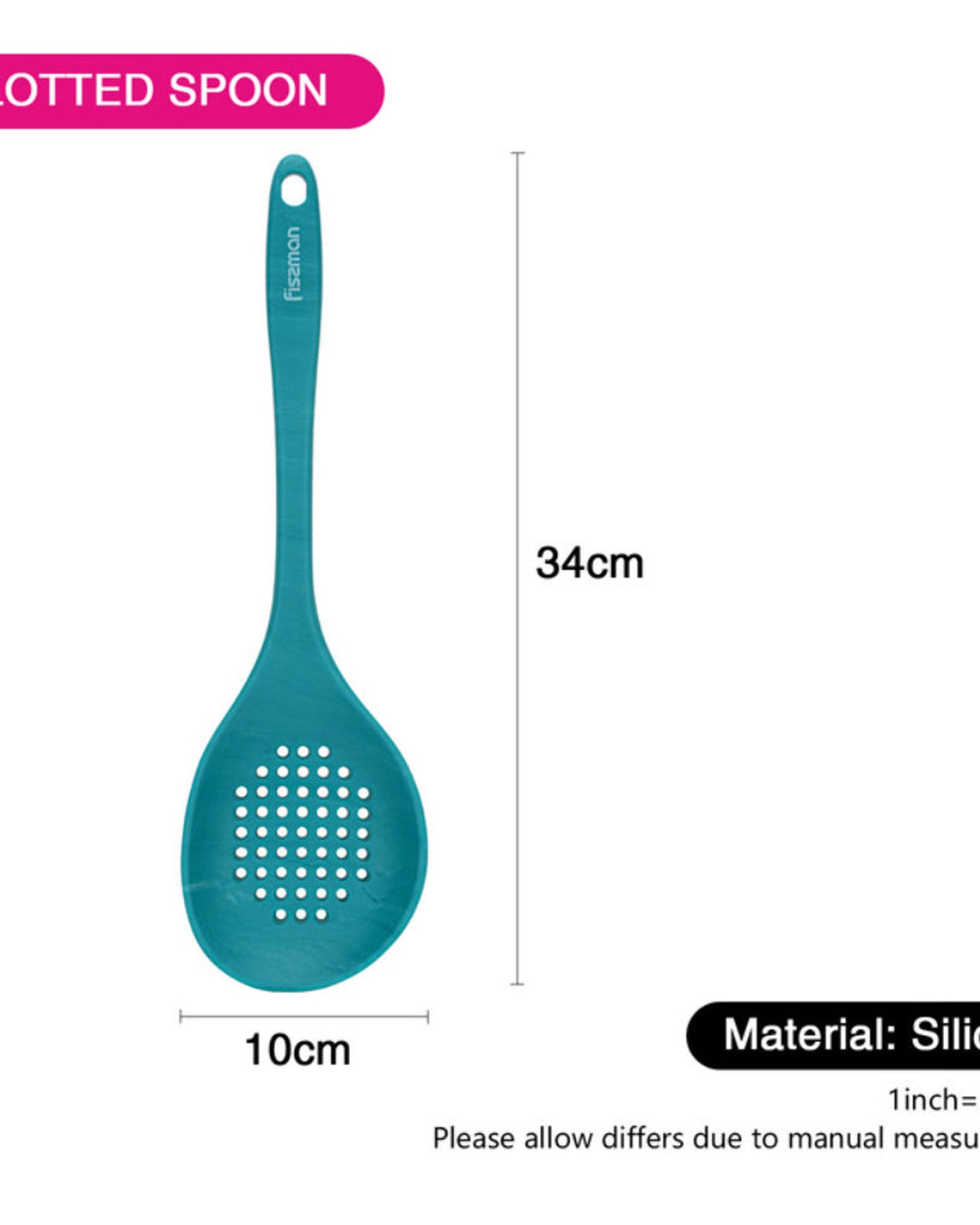 Fissman Slotted Spoon 34cm Lucretia Series Nylon And Silicone