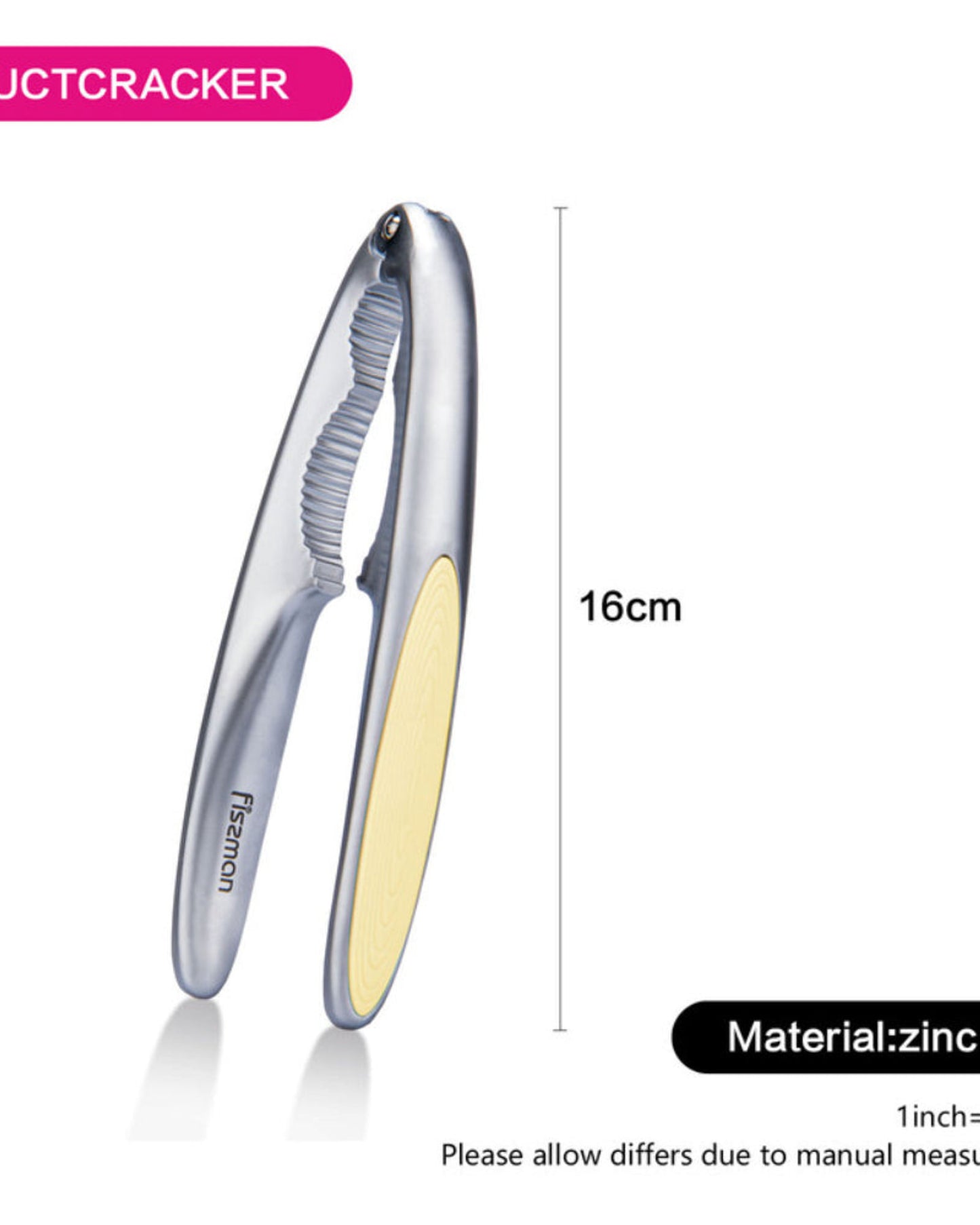 Fissman Nutcracker Zinc Alloy Luminica Series Grey/Yellow 16cm