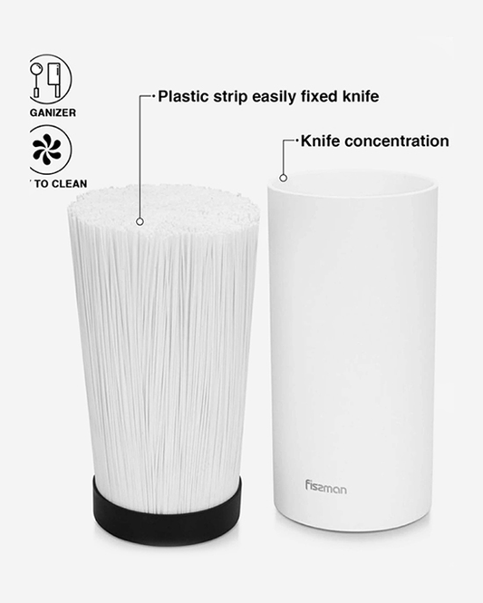 Fissman Kitchen Knife Organizer 11x22cm Round Shaped White (Plastic)
