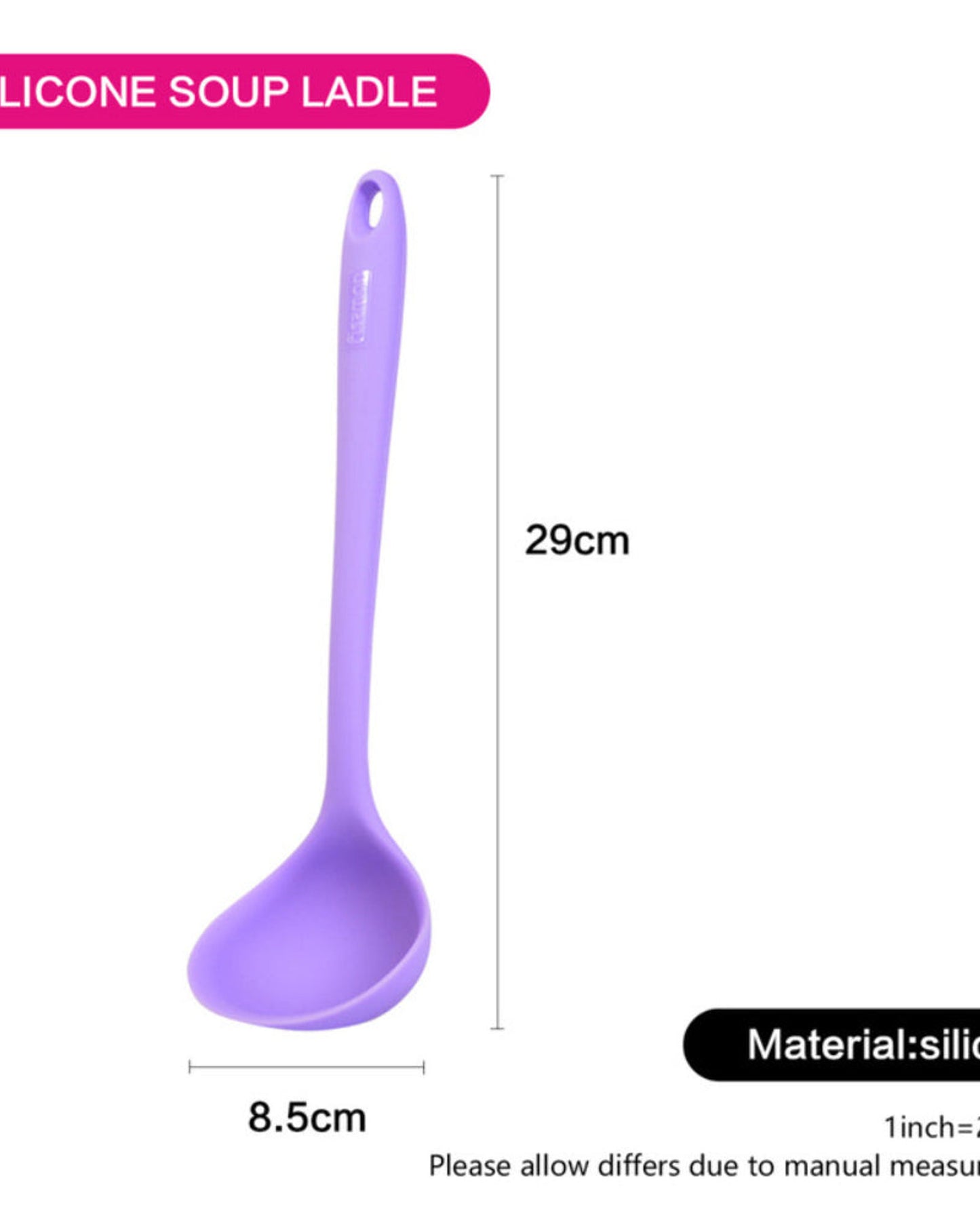 Fissman Soup Ladle Iris Series Silicone 29cm Purple