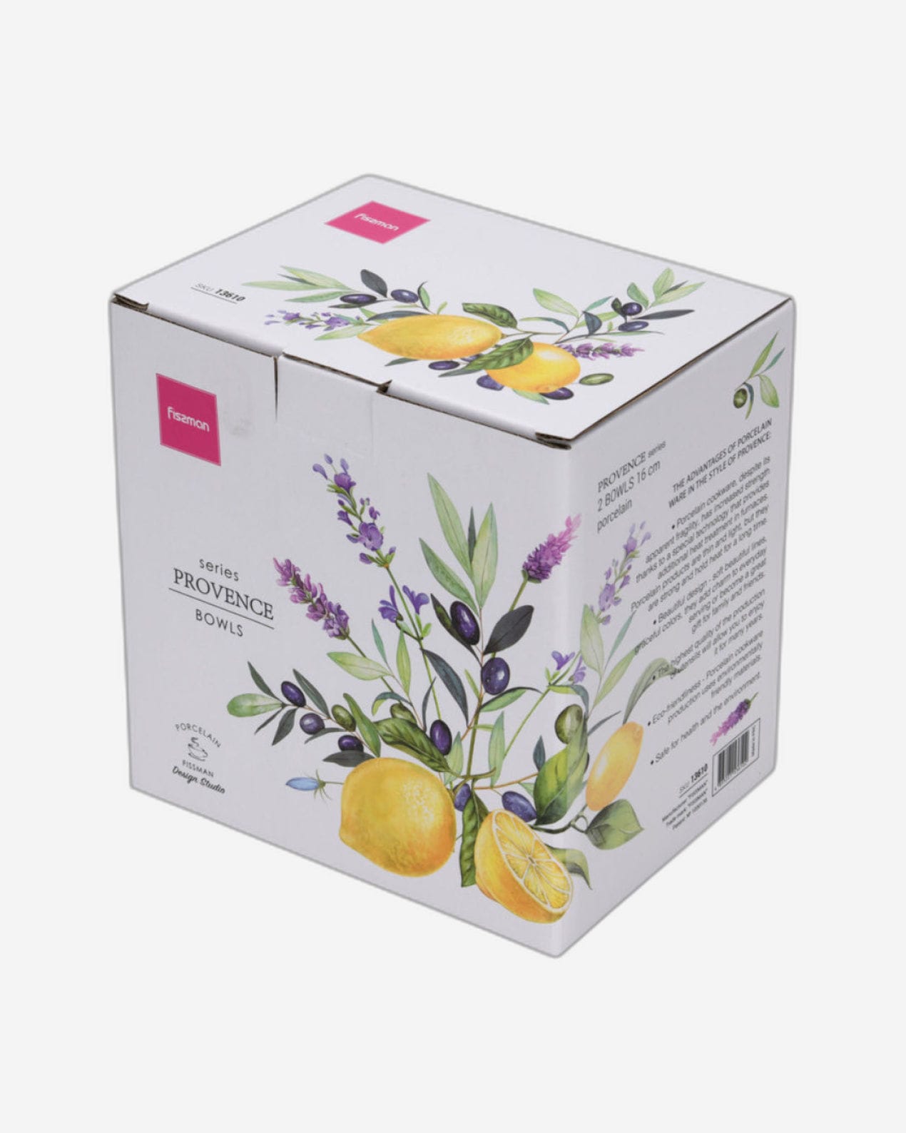 Fissman Bowl Lemon Provence Porcelain 2Pc 16cm