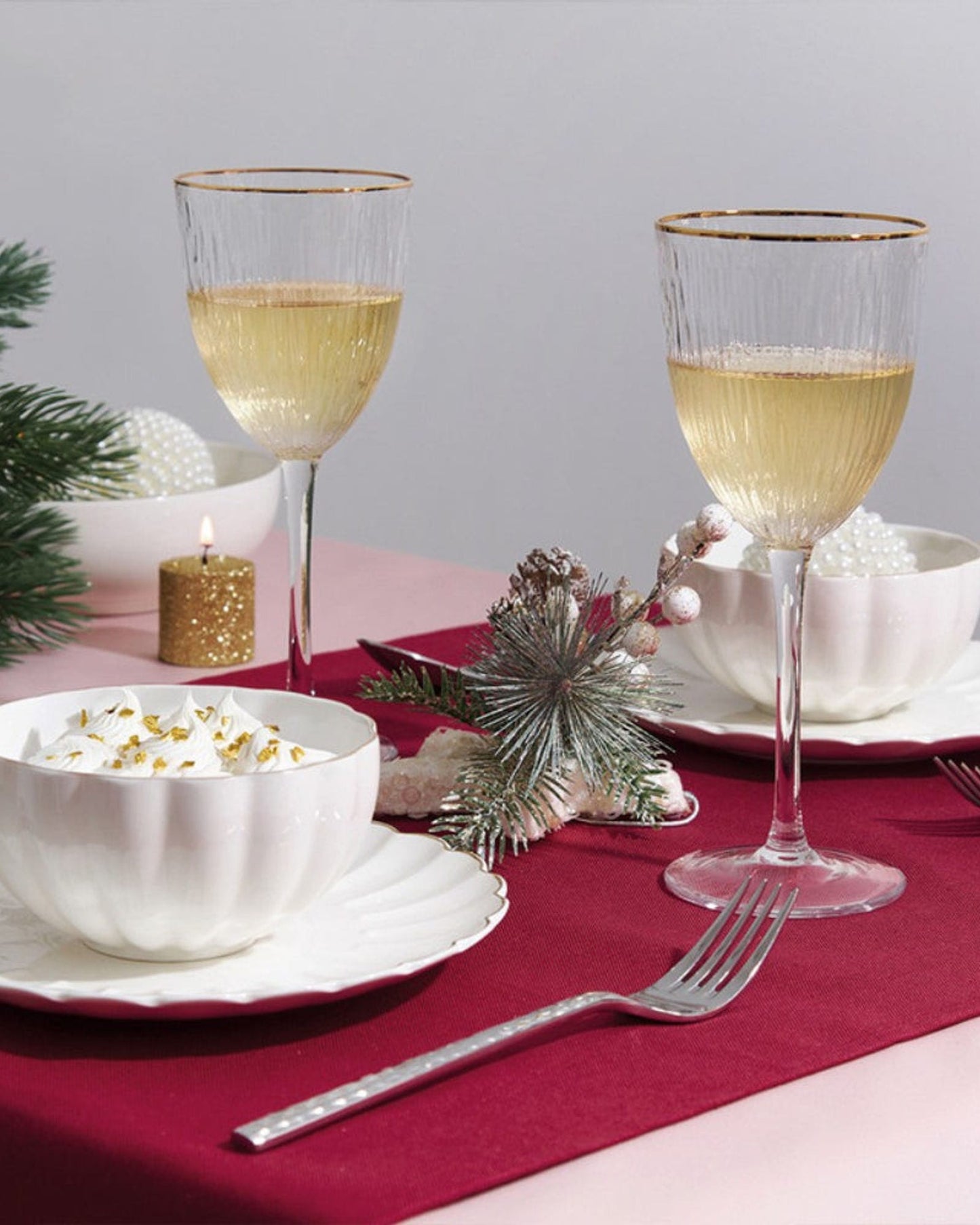 Fissman Wine Glasses White 2Pc 300ml