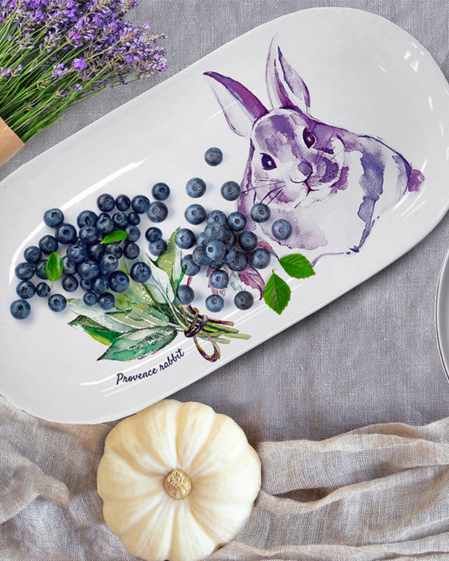 Fissman Oval Plate Rabbit Provence 400ml