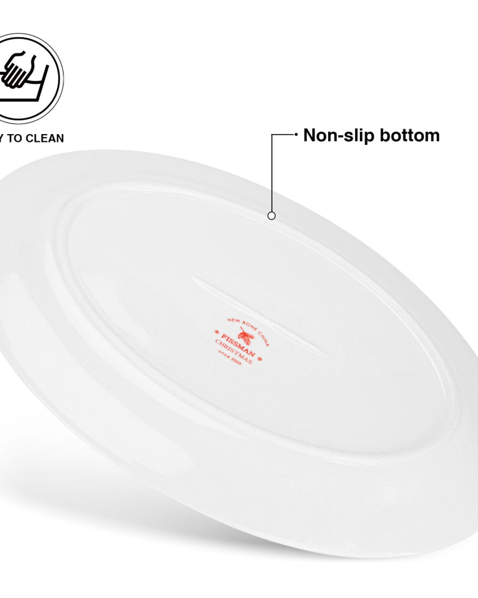Fissman Oval Plate Christmas, 30cm, New Bone China