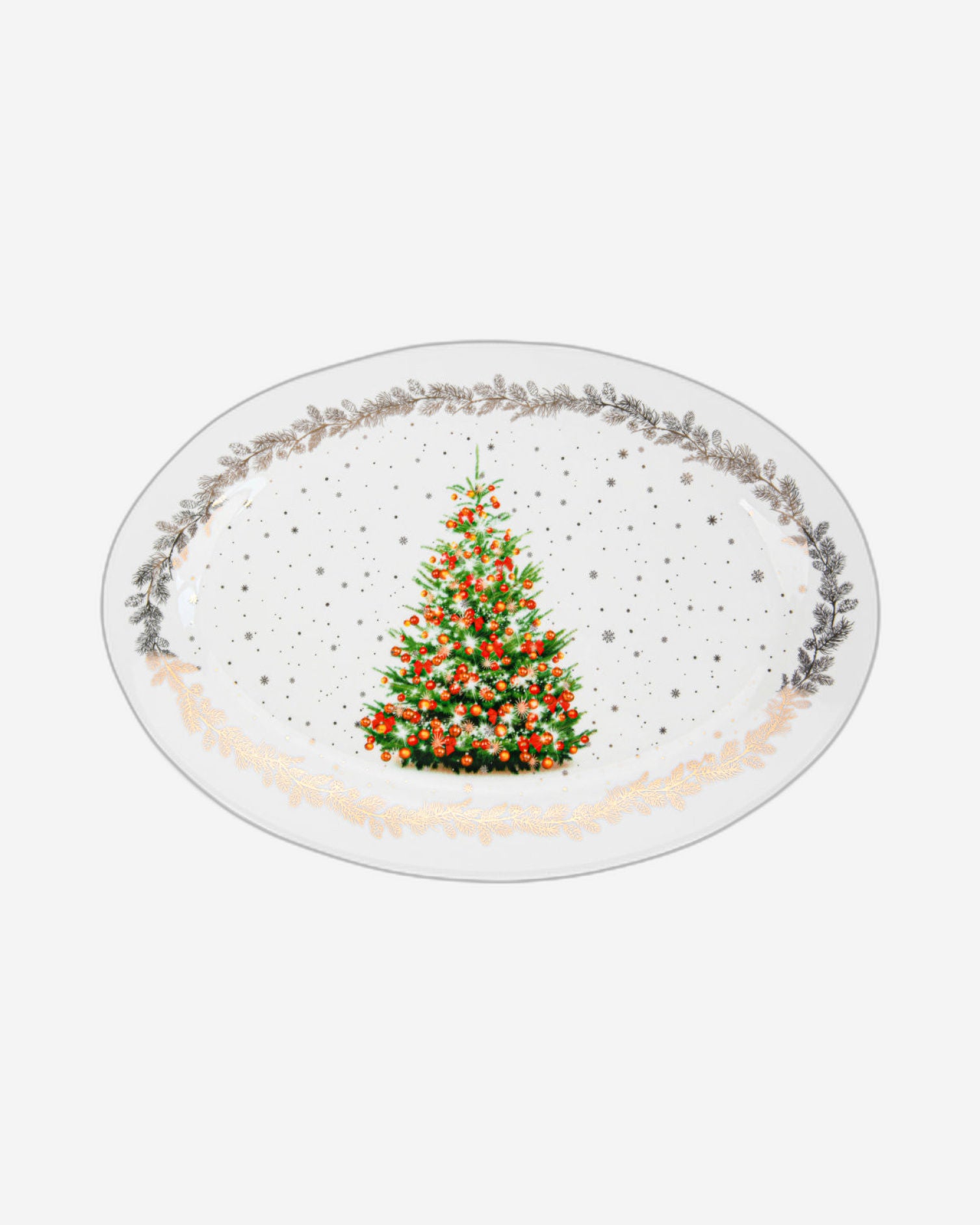 Fissman Oval Plate Christmas, 30cm, New Bone China