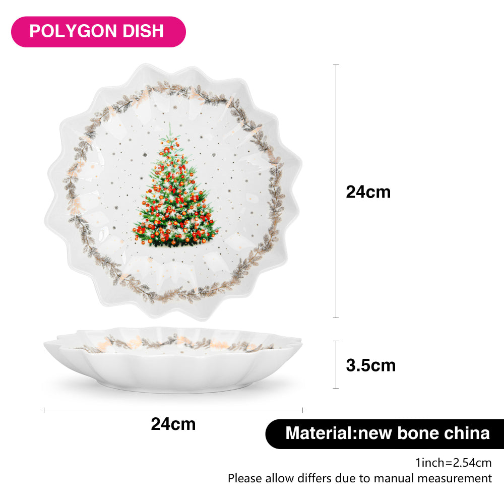 Fissman Dish Christmas Polygon 24cm