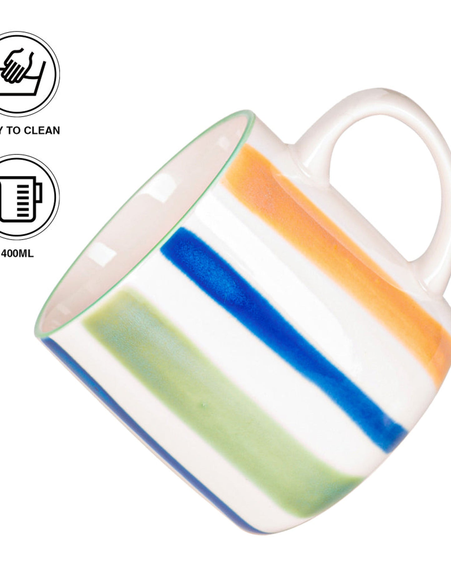 Fissman Cups Porcelain Elegant Design 2Pc 400ml