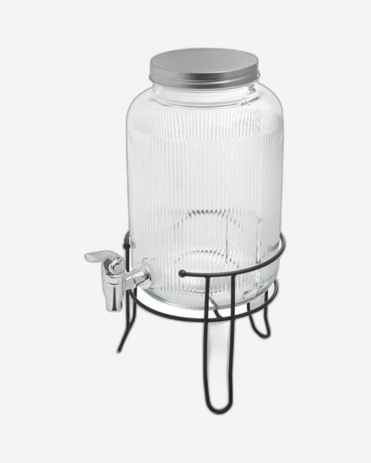 Fissman Beverage Dispenser 3.9LTR With Stand Glass