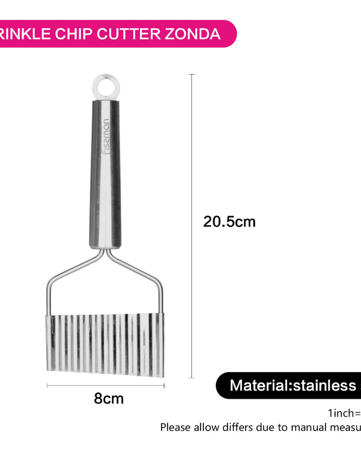 Fissman Chip Cutter Crinkle Zonda 20cm