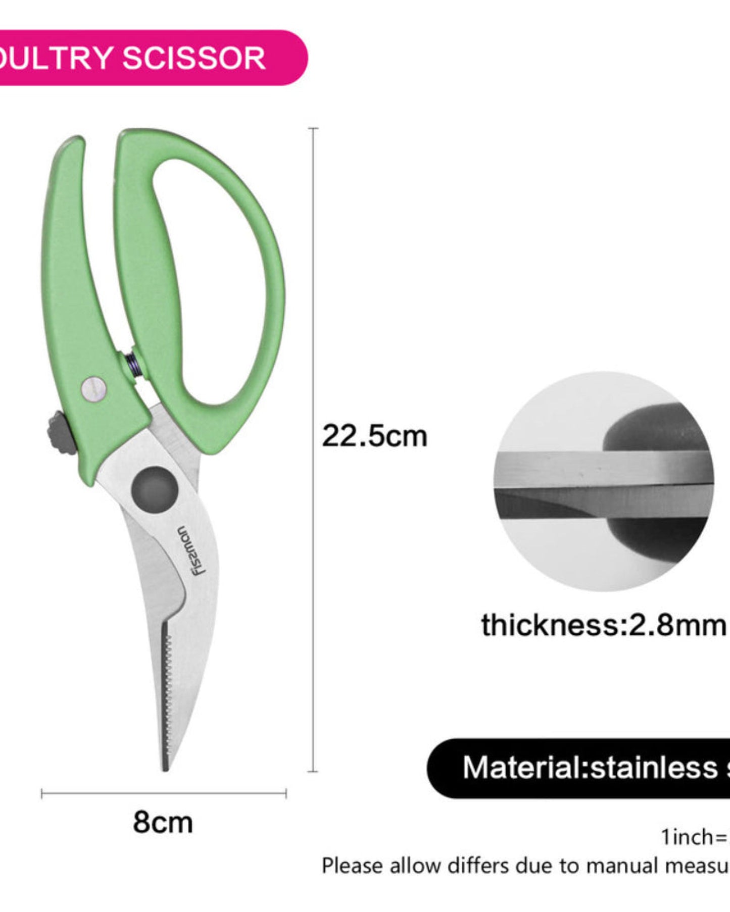 Fissman PouLy Shears Green