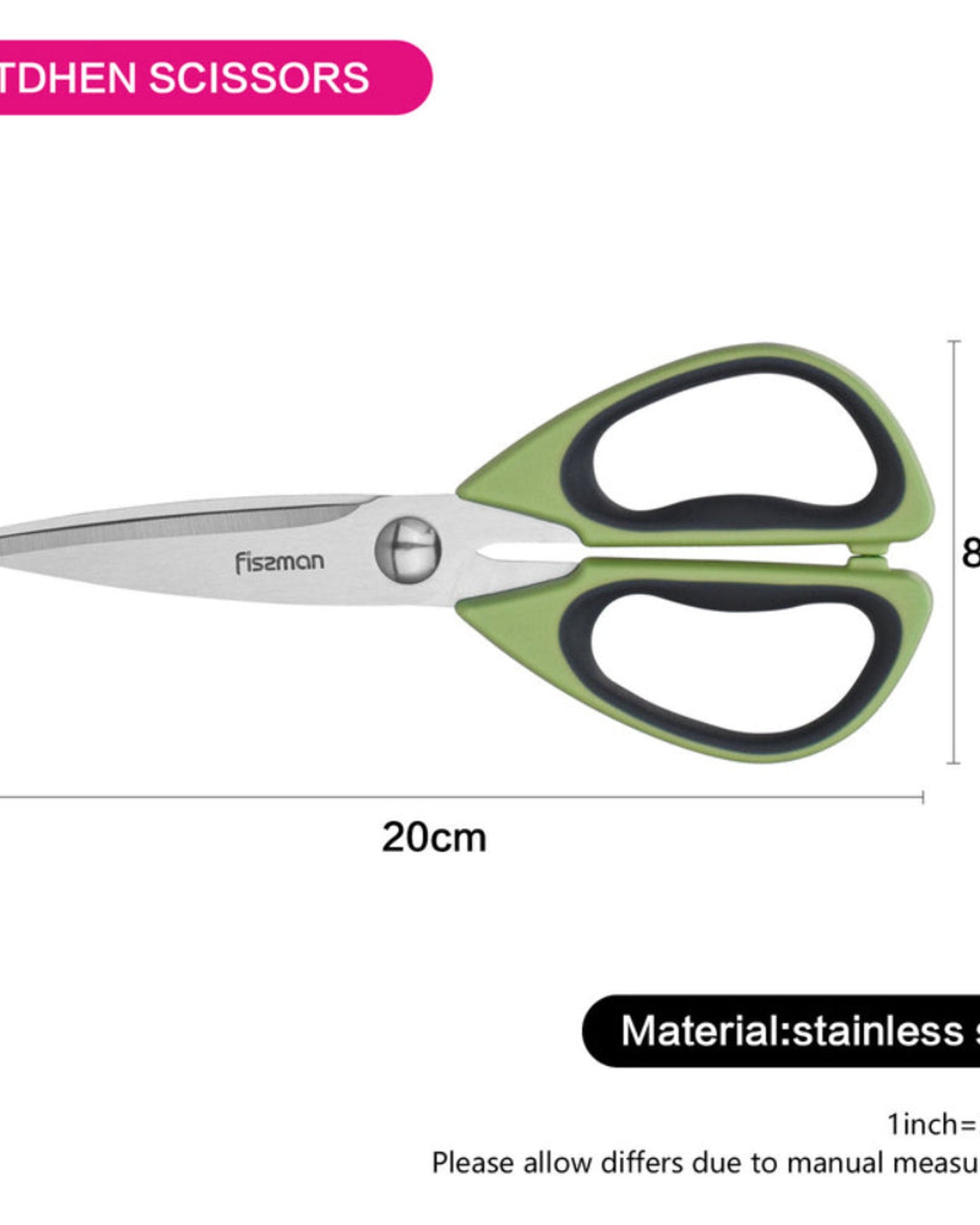 Fissman Scissors Green/Black/Silver