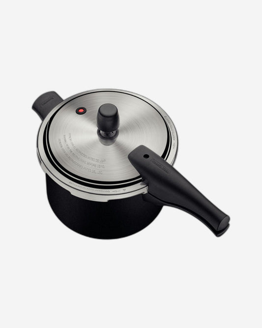 Tramontina Since 1911 Made In Brazil Tramontina Vancouver Effect Black Aluminum Pressure Cooker With Interior And Exterior Starflon Max Nonstick Coating, 20 Cm, 4.5 L