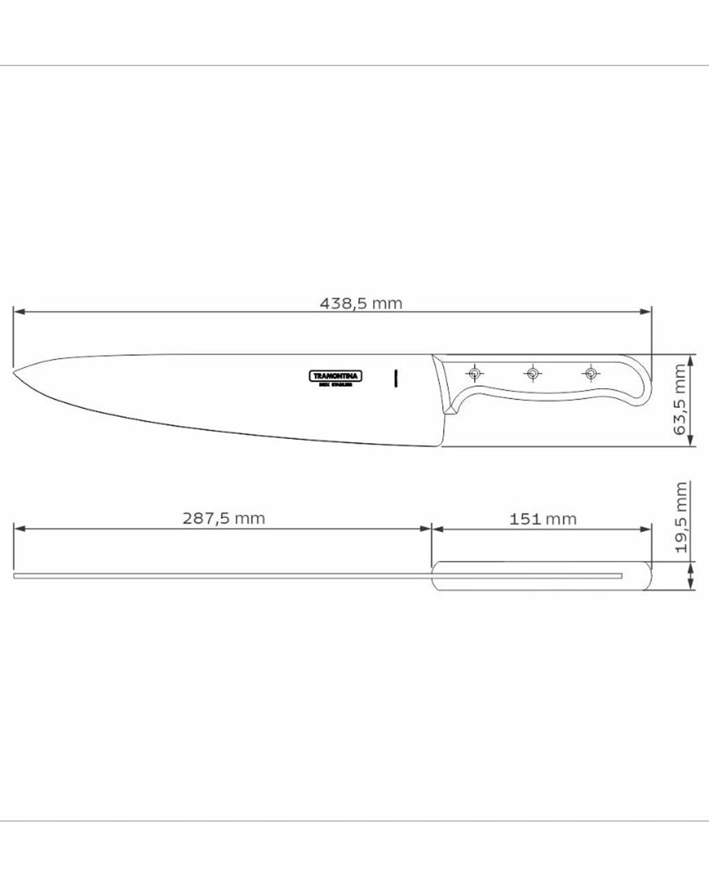 Tramontina Kitchen Knife 12Inch Red