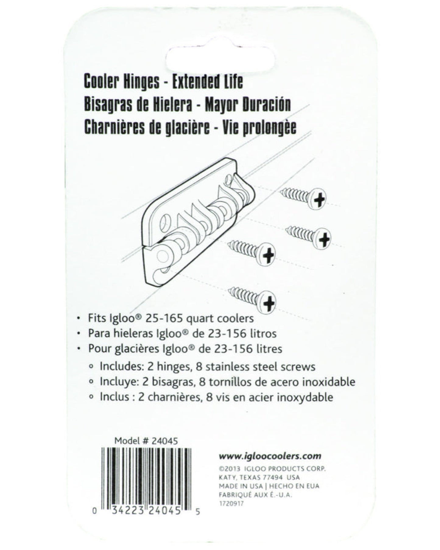 Igloo-Extended Life Riteflex Hinges Universal Fit - Black