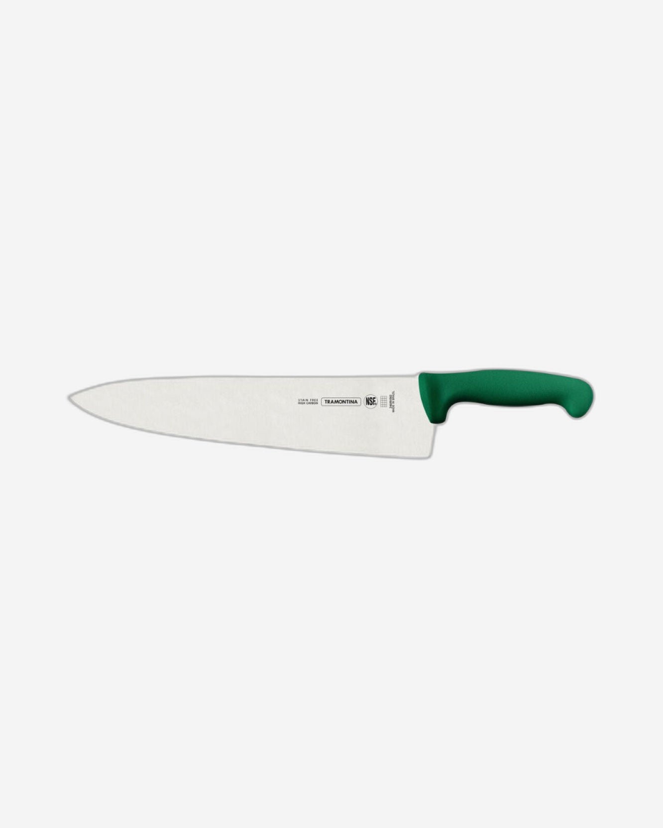 Tramontina Since 1911 Made In Brazil Tramontina Professional Meat Knife With Stainless-Steel Blade And Green Polypropylene Handle 12"