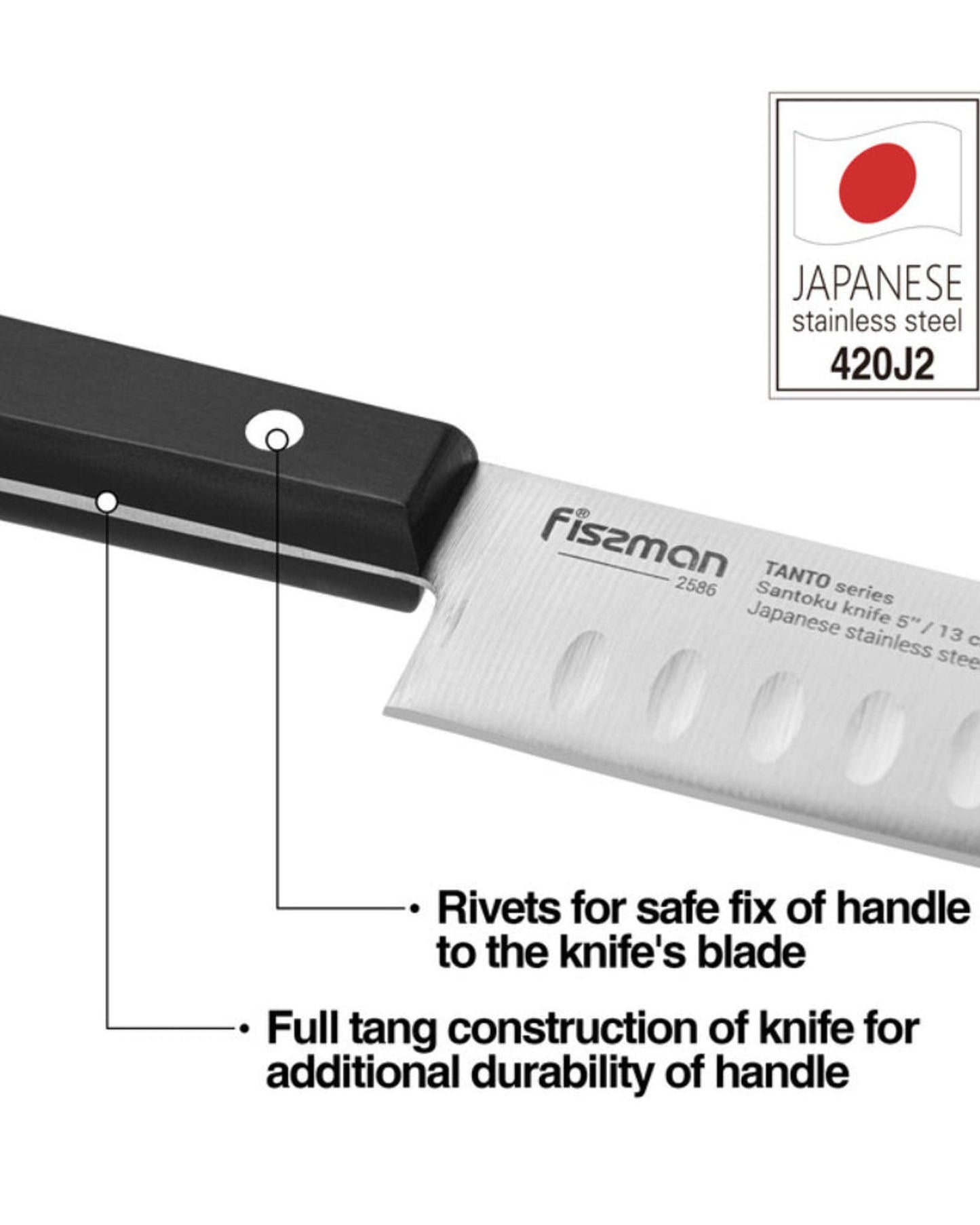 Fissman Santoku Knife Tanto 13cm