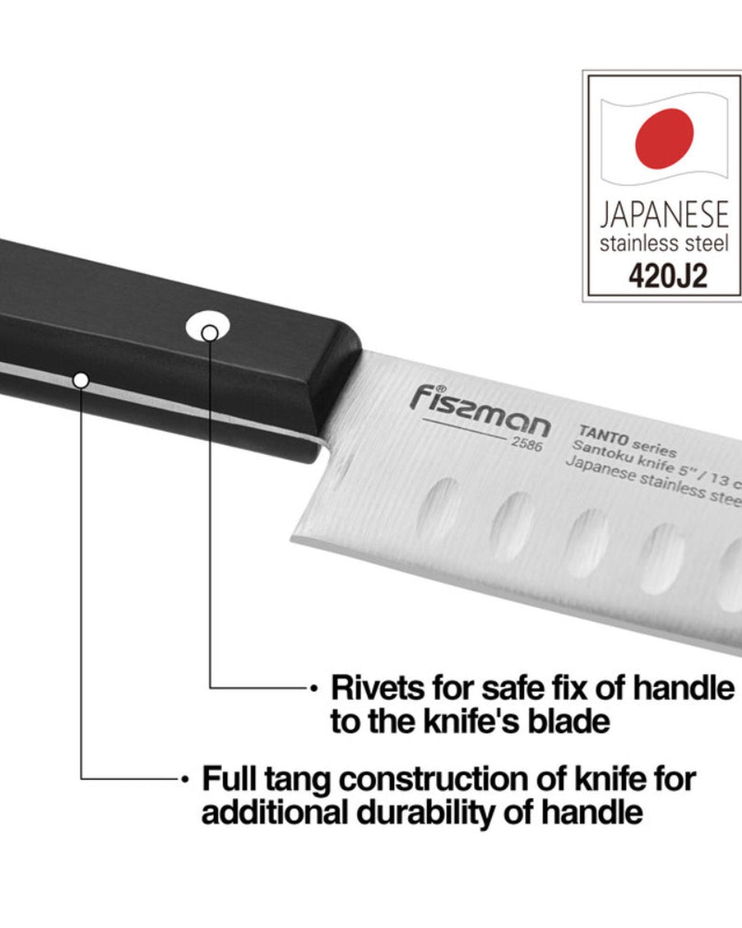 Fissman Santoku Knife Tanto 13cm