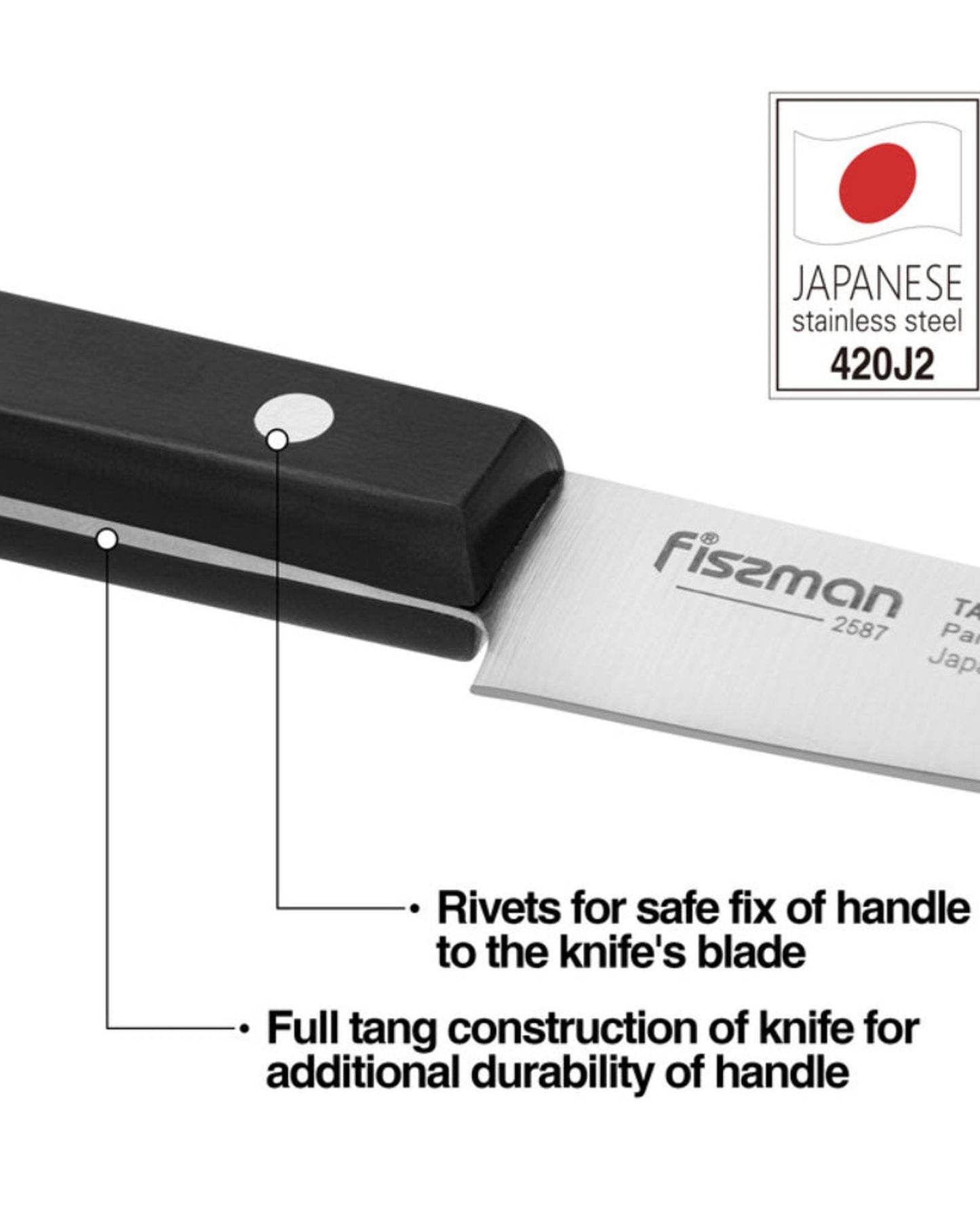 Fissman Knife Paring Tanto 3.5Inch