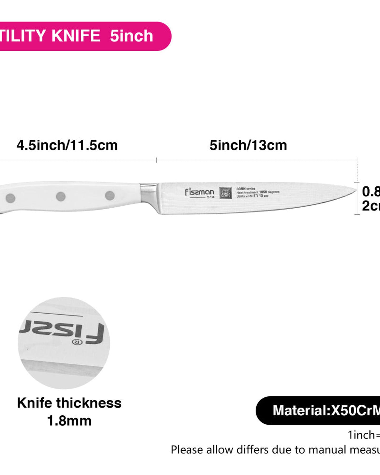 Fissman Utility Knife Bonn 5Inch