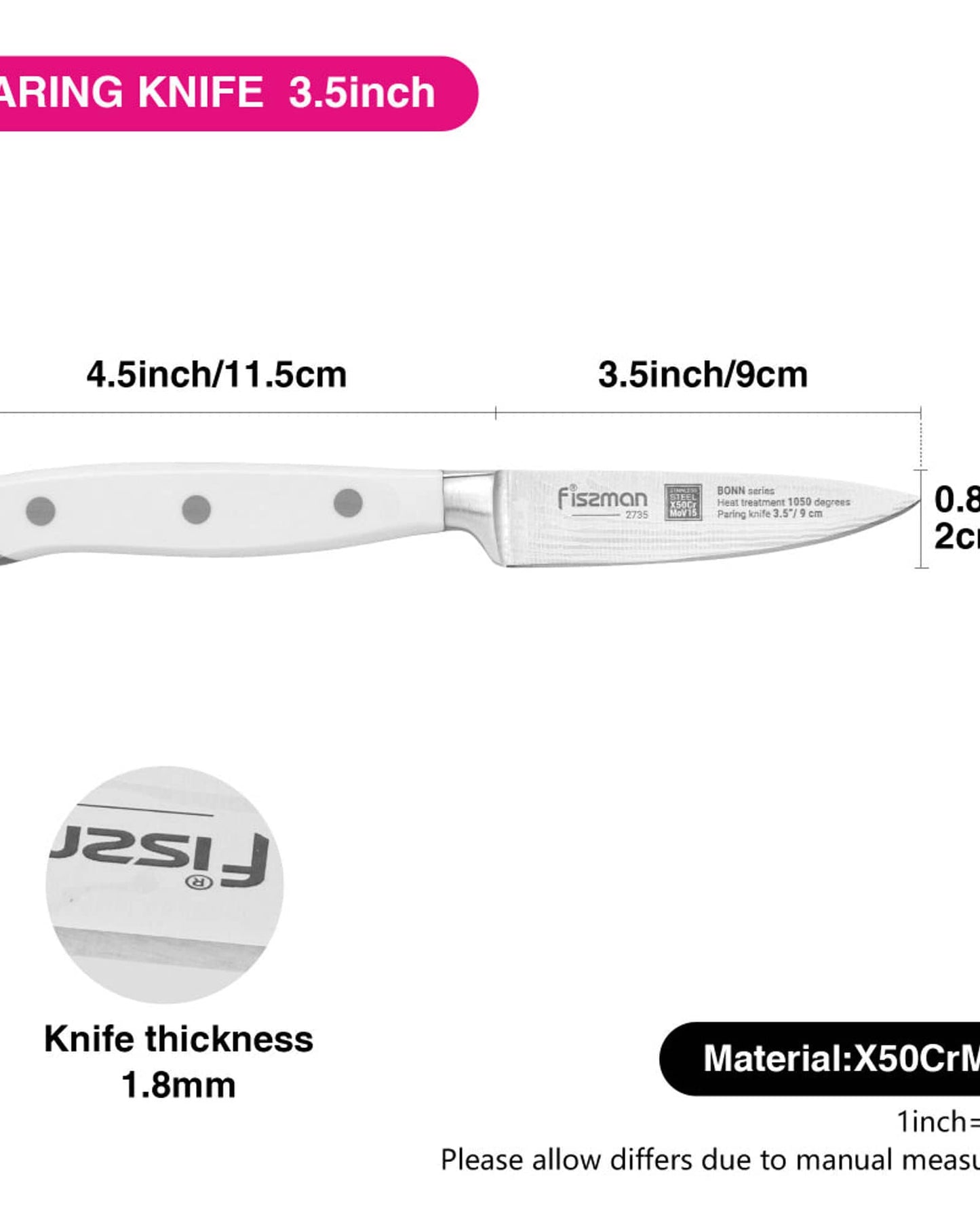 Fissman Paring Knife Bonn 3.5Inch