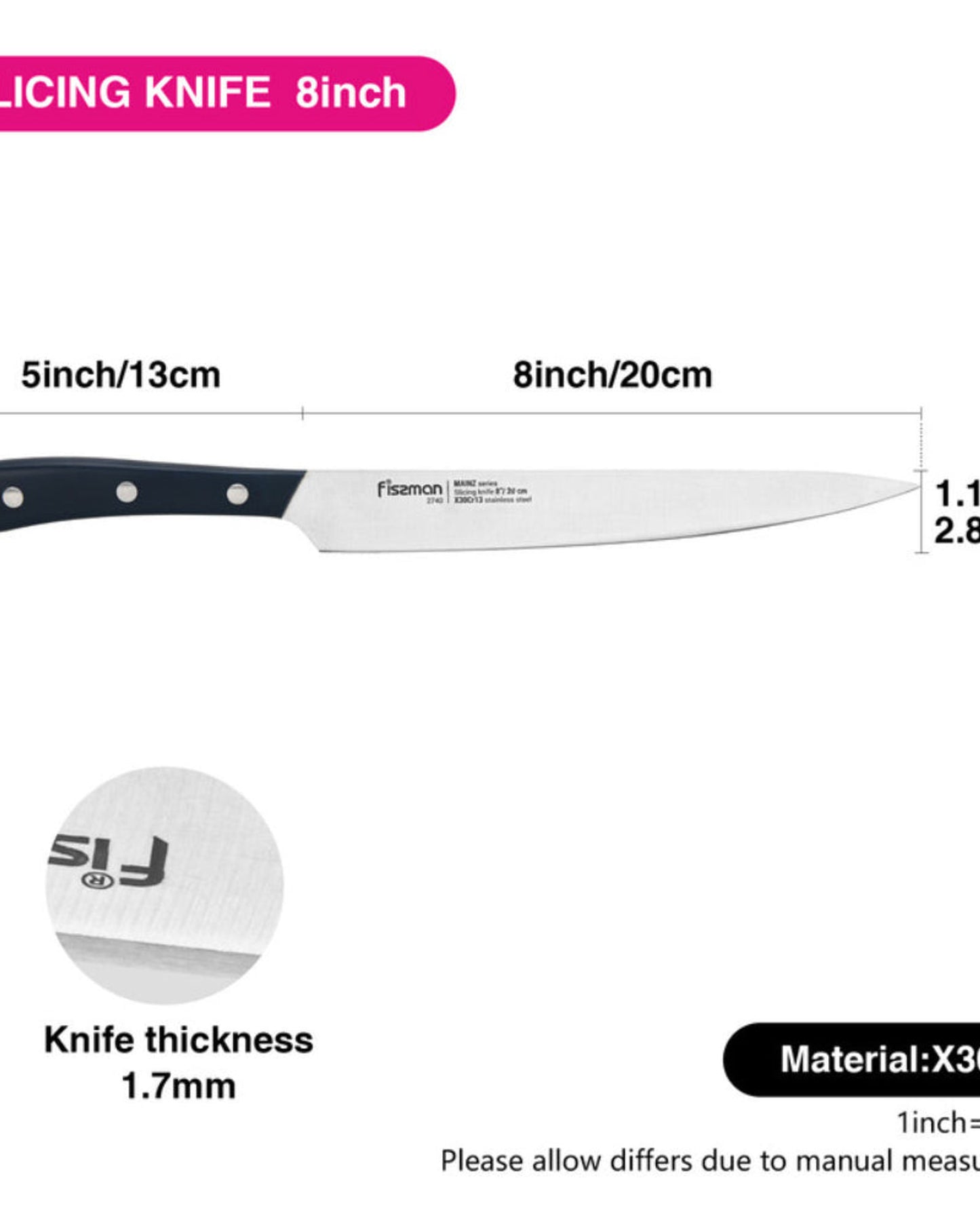Fissman Knife Slicing Mainz 8Inch