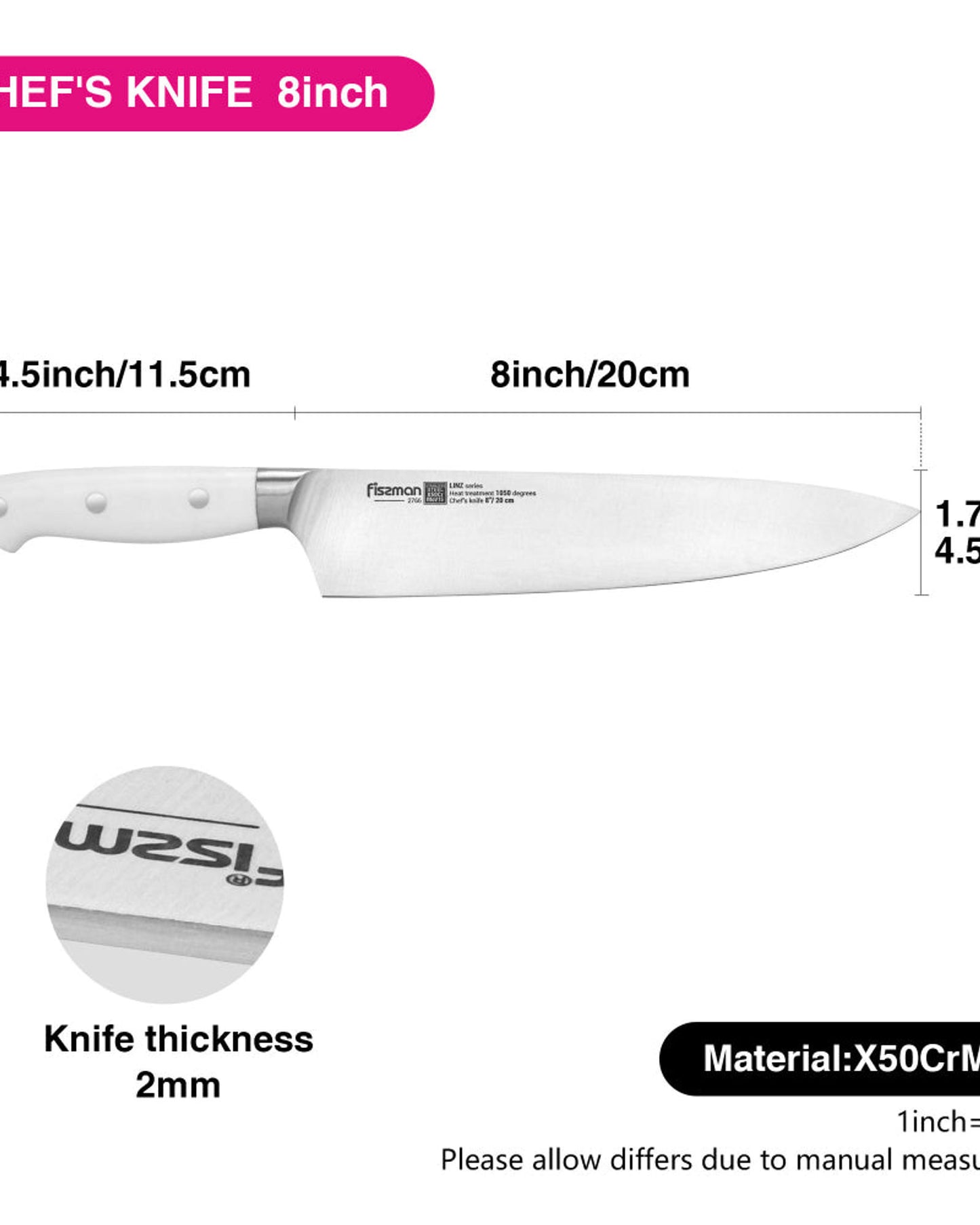 Fissman Chefs Knife Linz 8Inch